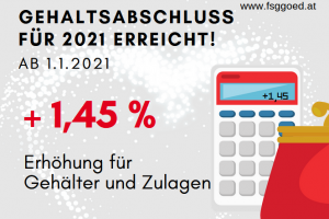 Gehaltsabschluss für die Öffentlich Bediensteten für 2021