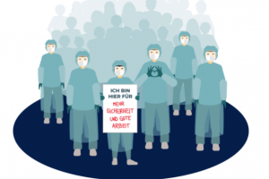 „Von Beruf Mensch“: Flashmob für mehr Personal, Zeit und Investitionen für das öffentliche Gesundheitssystem