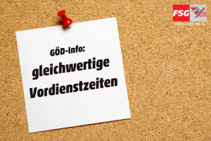 GÖD-Info: gleichwertige Vordienstzeiten